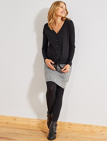 Futura mamã - T-shirt pré-mamã em malha nervurada - Kiabi