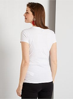 T-shirt pré-mamã gama 'eco-conception' 'anúncio' - Kiabi