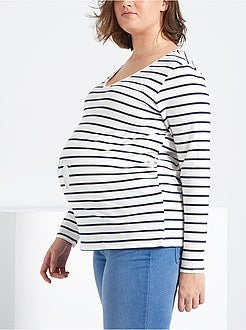 T-shirt pré-mamã 'pés' - Kiabi