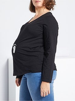 T-shirt pré-mamã 'pés' - Kiabi