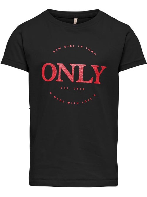 T-shirt Preta para Menina Kids ONLY Kogwendy - Kiabi