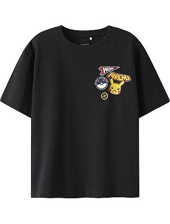 T-shirt preta para rapaz name it jeno