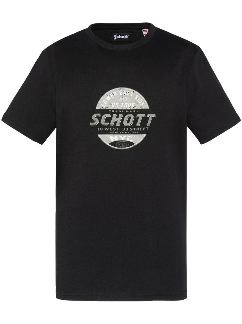 T-shirt Preta para Rapaz Schott USTOUR Preto - Kiabi