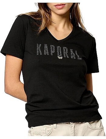 T-shirt Preto Feminino Kaporal EMELE
