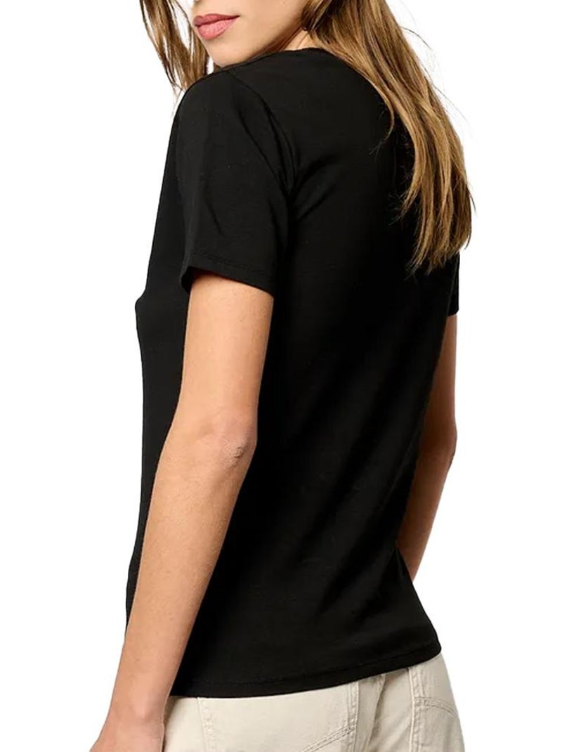 T-shirt Preto Feminino Kaporal EMELE Preto - Kiabi
