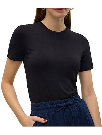 T-shirt Bege Vero Moda Malberte para Mulher