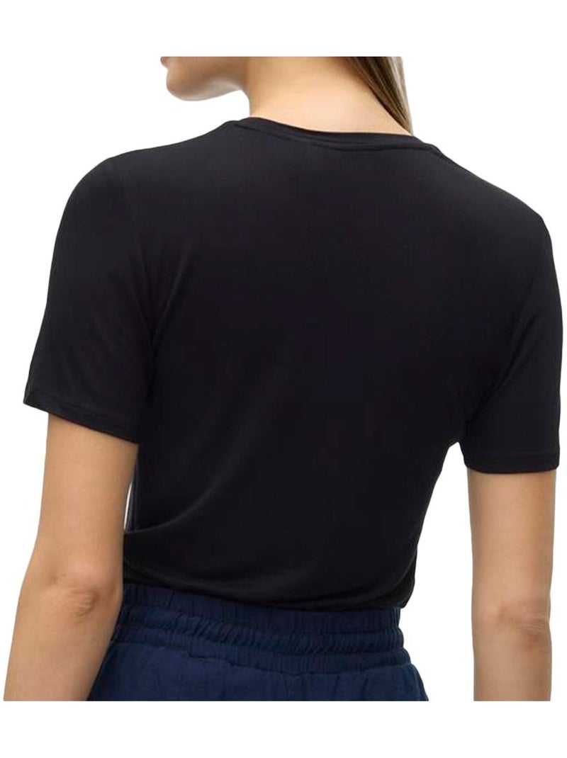 T-shirt Preto Feminino Vero Moda Malberte Preto - Kiabi
