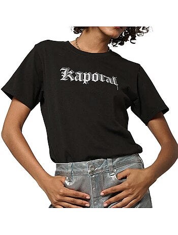 T-shirt Preto Kaporal Sotic para Mulher