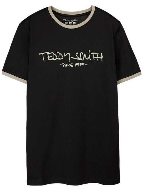 T-shirt preto masculino teddy smith ticlas - Kiabi