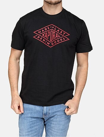 T-shirt preto para homem kaporal toky