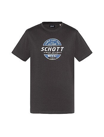 T-shirt branco para homem schott tsustour