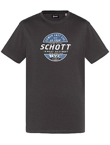 T-shirt branco para homem schott tsustour