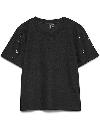 T-shirt Preto para Mulher Vero Moda Naya