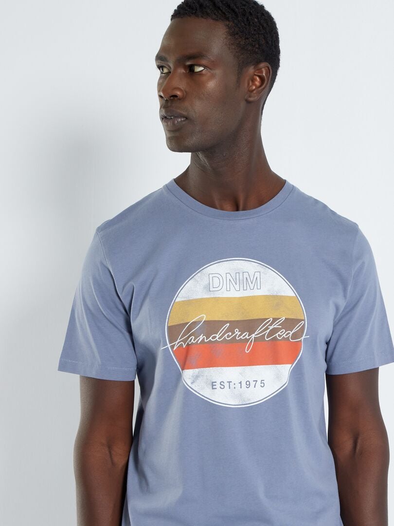 T-shirt 'Produkt' em jersey Azul - Kiabi