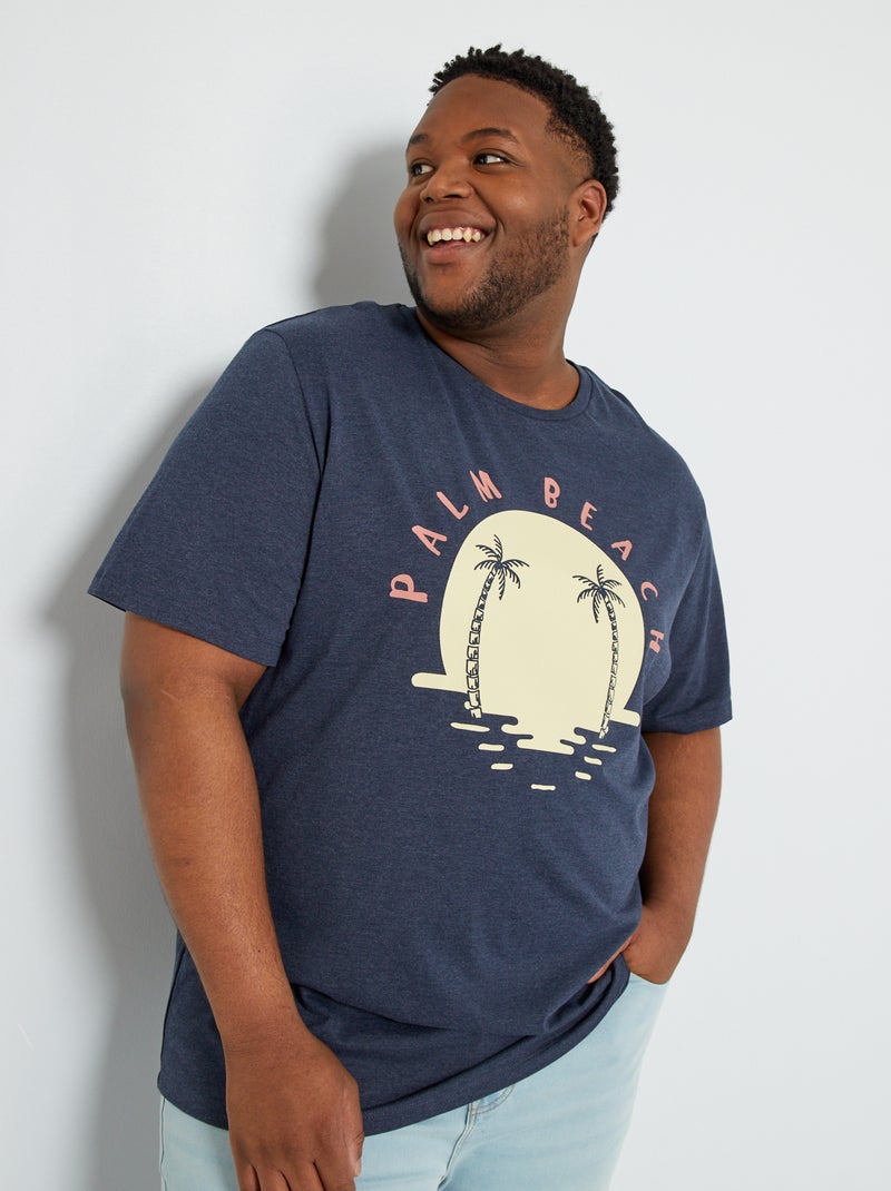 T-shirt 'Produkt' em jersey Azul - Kiabi