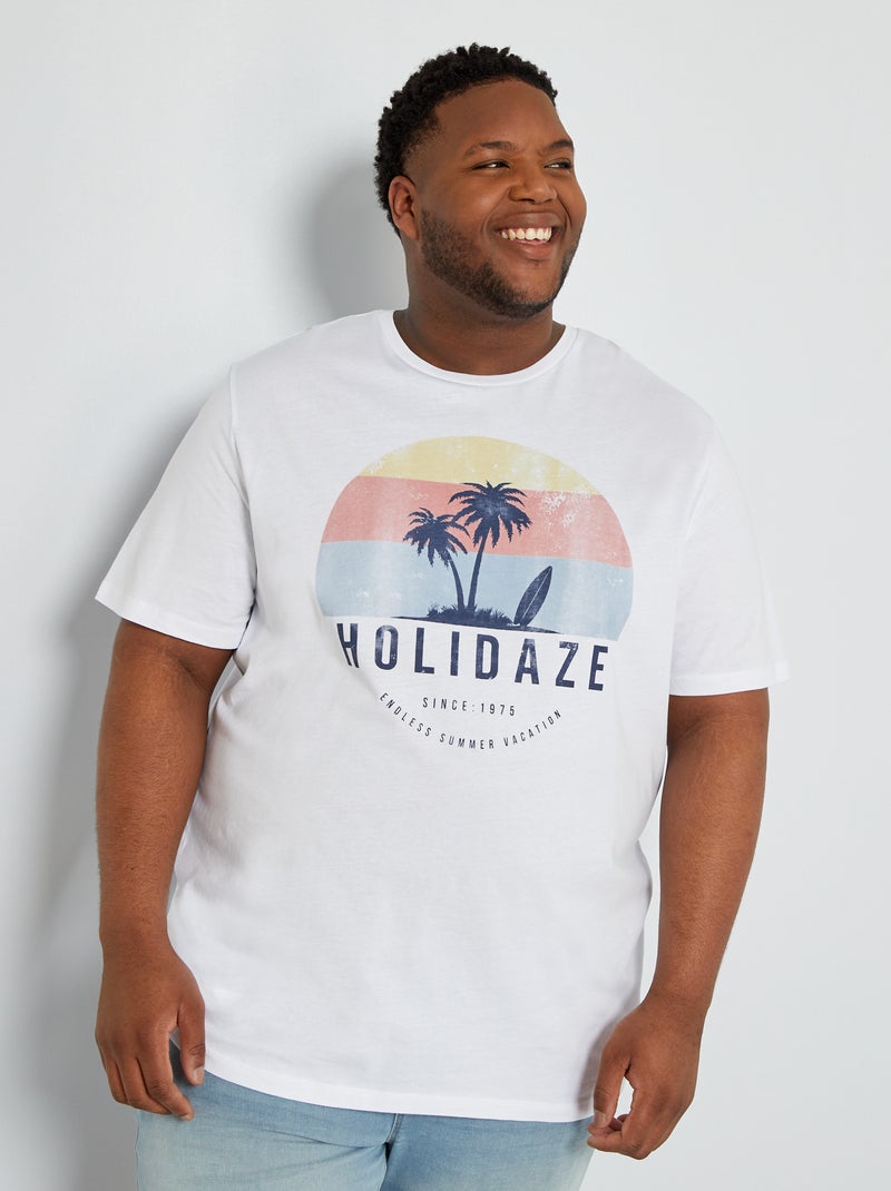 T-shirt 'Produkt' em jersey Branco - Kiabi