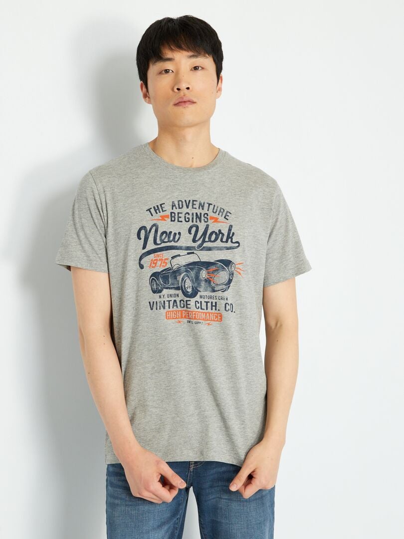 T-shirt 'Produkt' em jersey Cinza - Kiabi