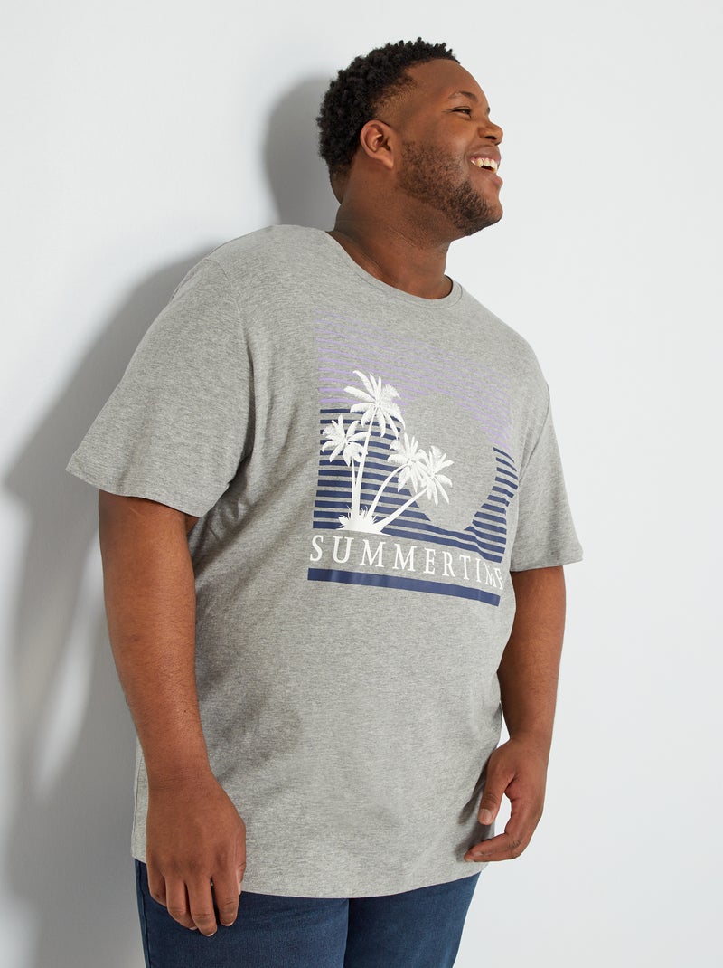 T-shirt 'Produkt' em jersey Cinza Claro - Kiabi