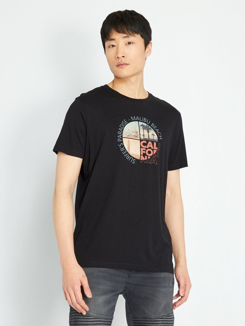 T-shirt 'Produkt' em jersey com estampado Preto - Kiabi