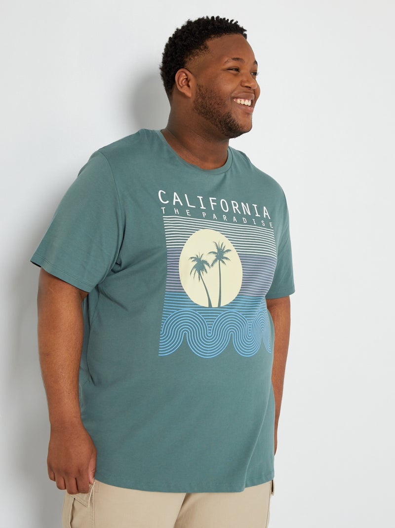 T-shirt 'Produkt' em jersey VERDE - Kiabi