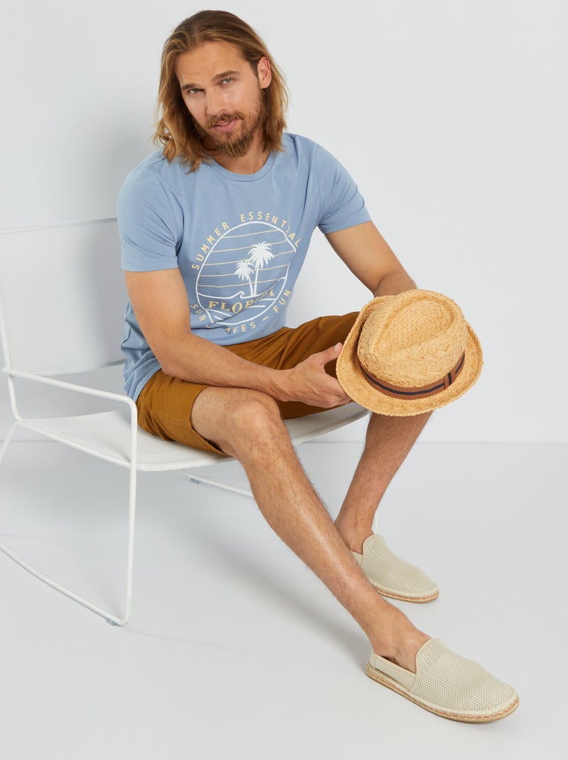 T-shirt 'Produkt' estampada Azul - Kiabi