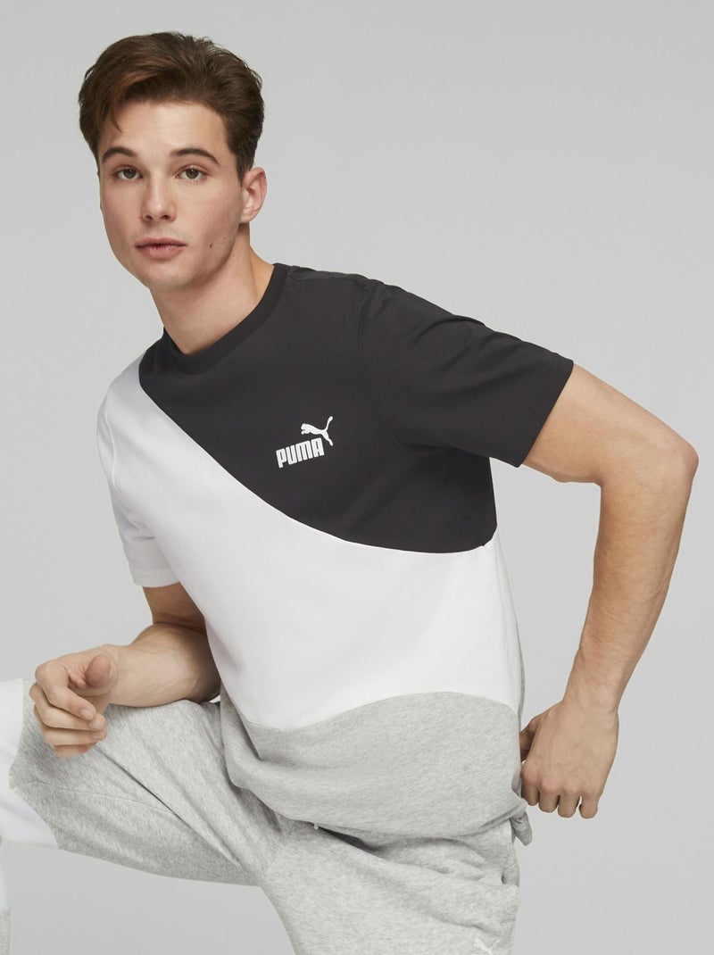 T-shirt 'Puma' color-block PRETO - Kiabi