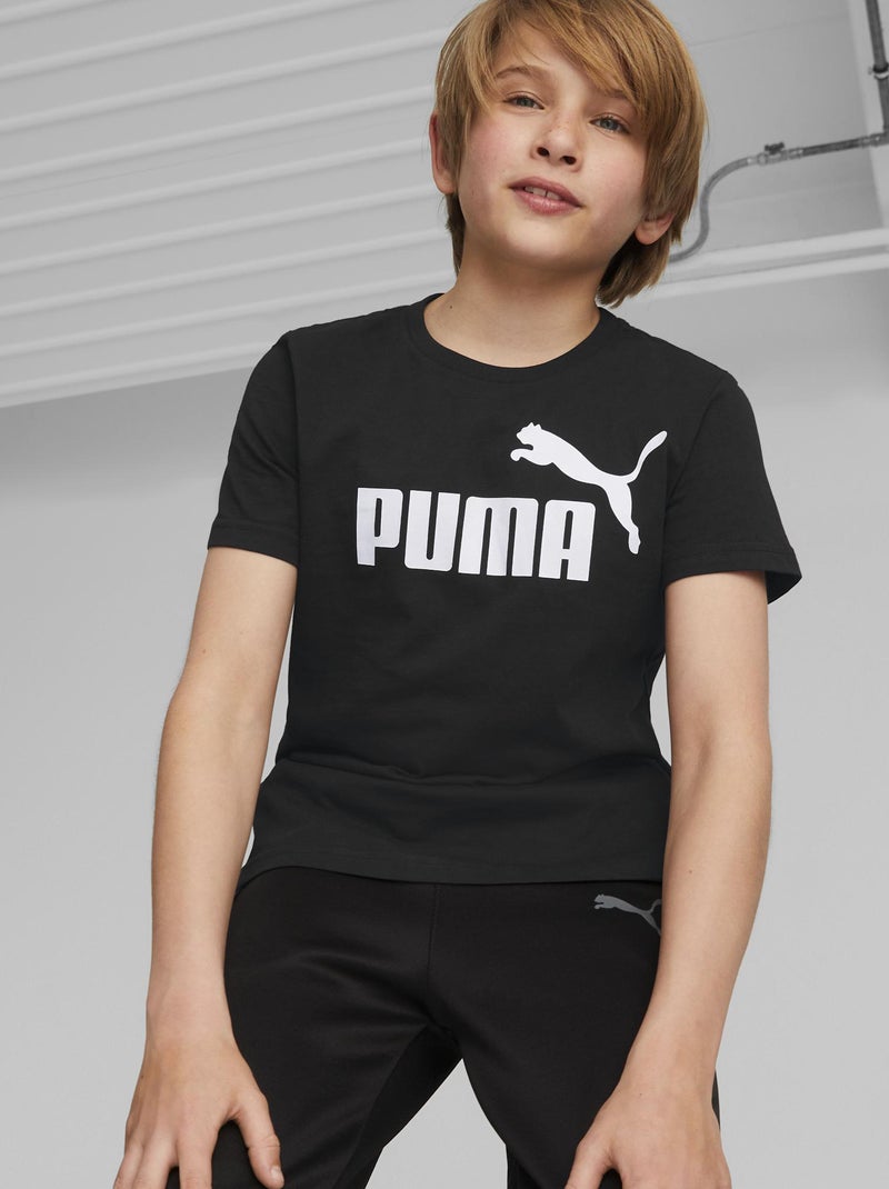 T-shirt 'Puma' com gola redonda PRETO - Kiabi