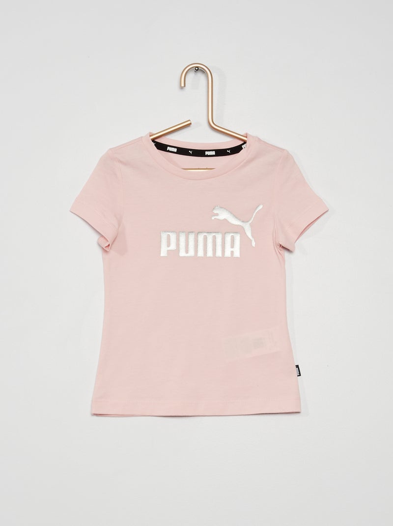 T-shirt 'Puma' com gola redonda ROSA - Kiabi