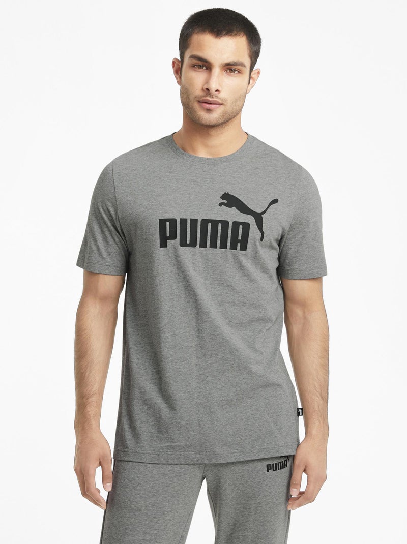 T-shirt 'Puma' de gola redonda CINZA - Kiabi