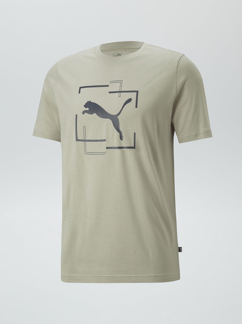 T-shirt 'Puma' de gola redonda CINZA - Kiabi