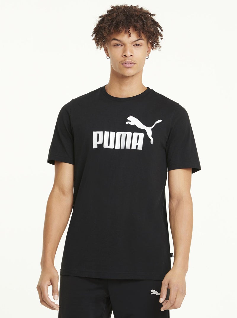 T-shirt 'Puma' de gola redonda PRETO - Kiabi