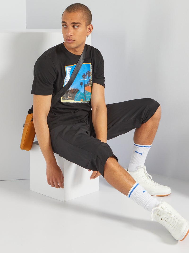 T-shirt 'Puma' em jersey PRETO - Kiabi