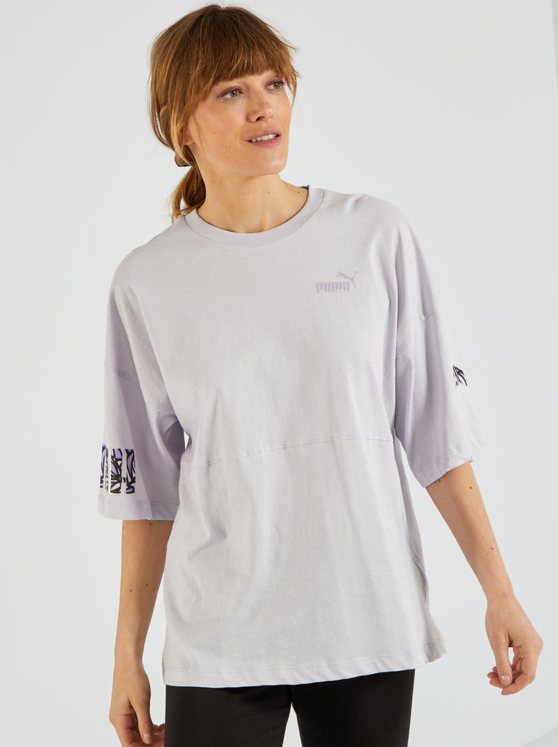 T-shirt 'Puma' gola redonda VIOLETA - Kiabi