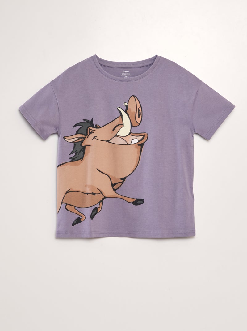T-shirt 'Pumba' de manga curta ROSA - Kiabi
