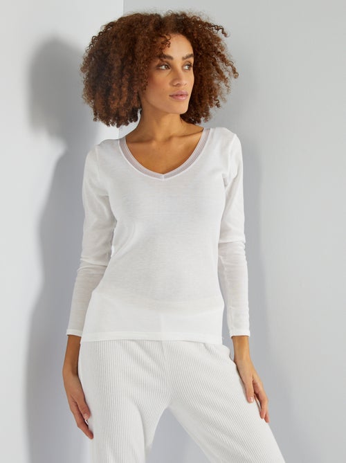 T-shirt quente com renda 'Hekla par Lemahieu' - Kiabi