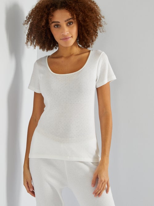 T-shirt quente com renda 'Hekla par Lemahieu' - Kiabi