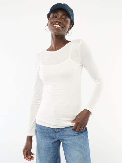 T-shirt regata 2-em-1 - Kiabi