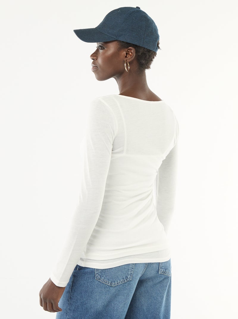 T-shirt regata 2-em-1 Branco - Kiabi