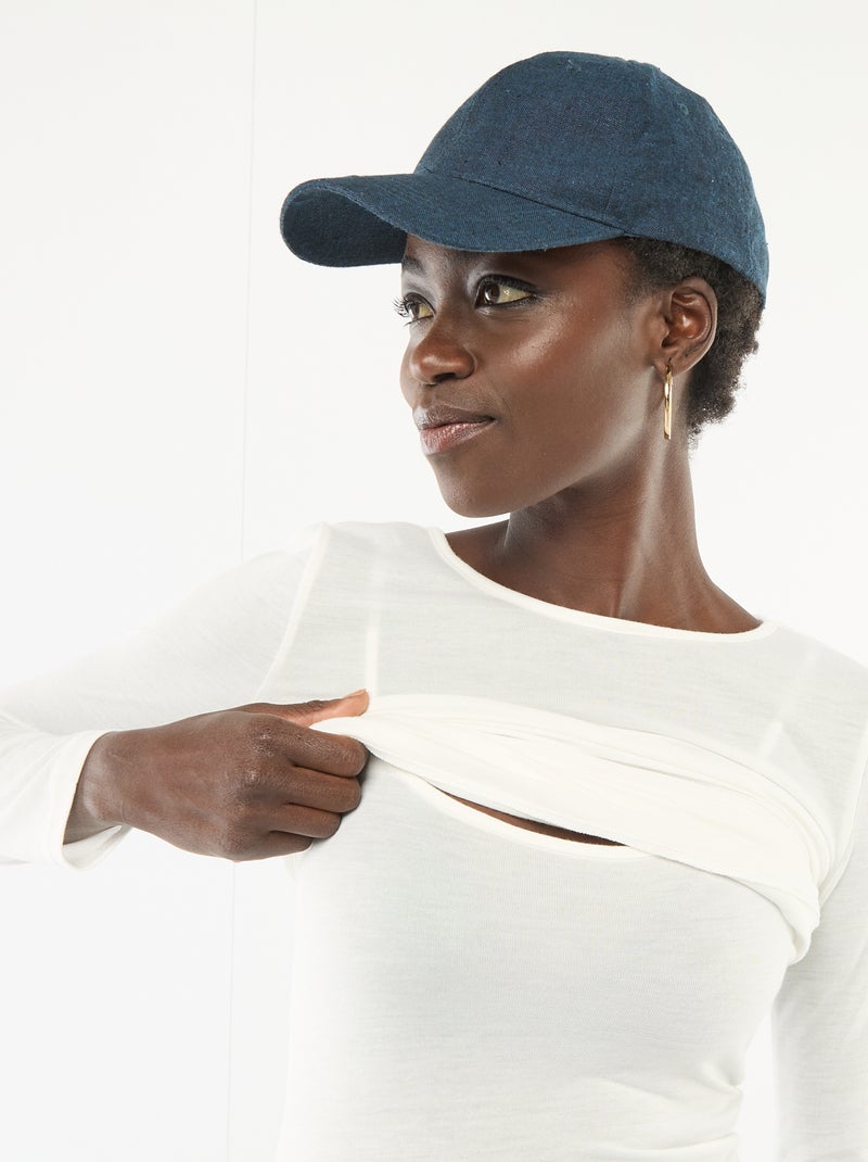 T-shirt regata 2-em-1 Branco - Kiabi