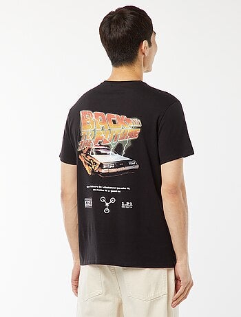 T-shirt 'Regresso ao Futuro' com estampado frente/verso
