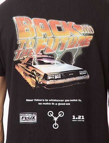 T-shirt 'Regresso ao Futuro' com estampado frente/verso