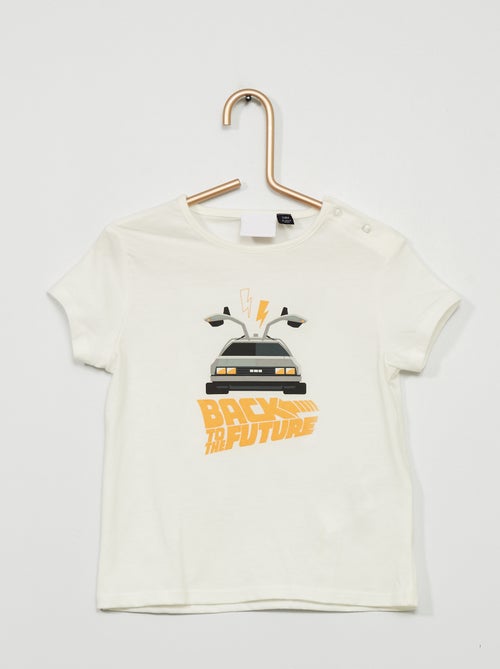T-shirt 'Regresso ao Futuro' de gola redonda - Kiabi