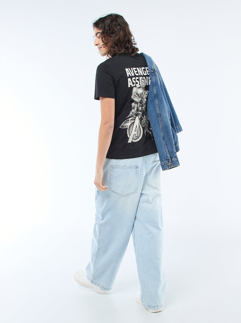 T-shirt regular 'Avengers' Preto - Kiabi