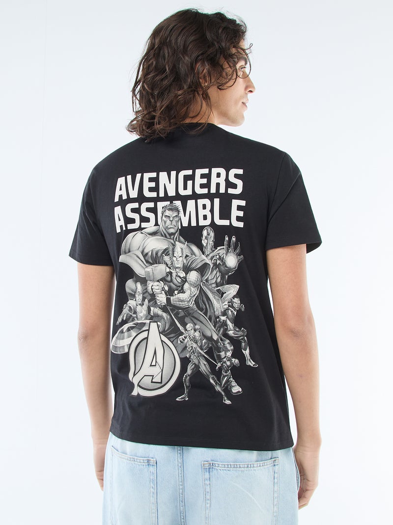 T-shirt regular 'Avengers' Preto - Kiabi