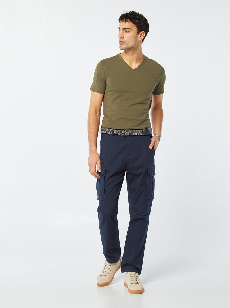 T-shirt regular elástica CAQUI - Kiabi