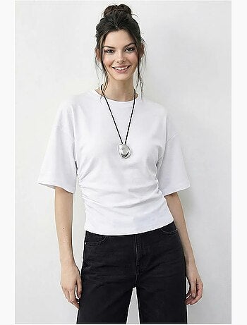 T-shirt regular fit com gola redonda lucci