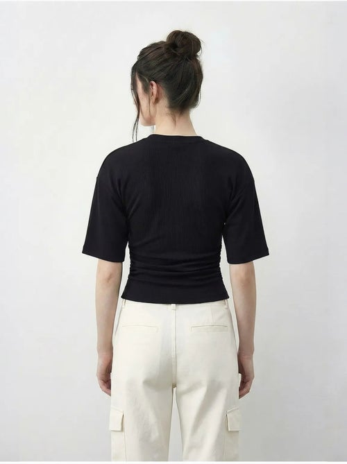 T-shirt regular fit com gola redonda lucci - Kiabi