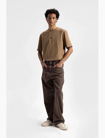 T-shirt relaxed fit com estampado de logótipo e decote redondo giesto