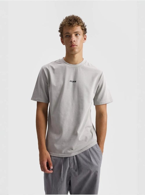 T-shirt relaxed fit com estampado de logótipo e decote redondo giesto - Kiabi T-shirt relaxed fit com estampado de logótipo e decote redondo giesto - Kiabi