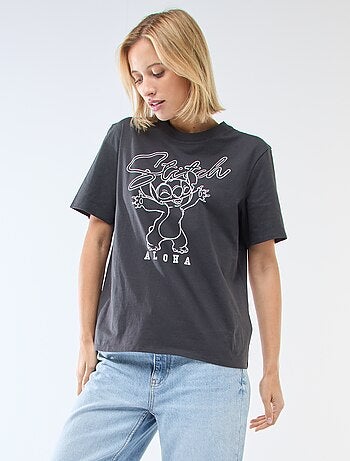 T-shirt reto com estampado 'Stitch'